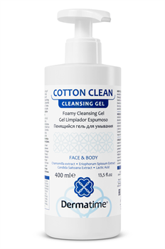 Dermatime Cotton Clean Foamy Cleansing Gel – Гель пенящийся для умывания Дерматайм, 400 мл 91293 - фото 17137